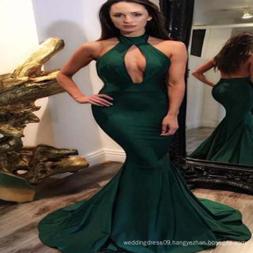 Sexy Green Bare Back Nigerian Evening Party Dresses